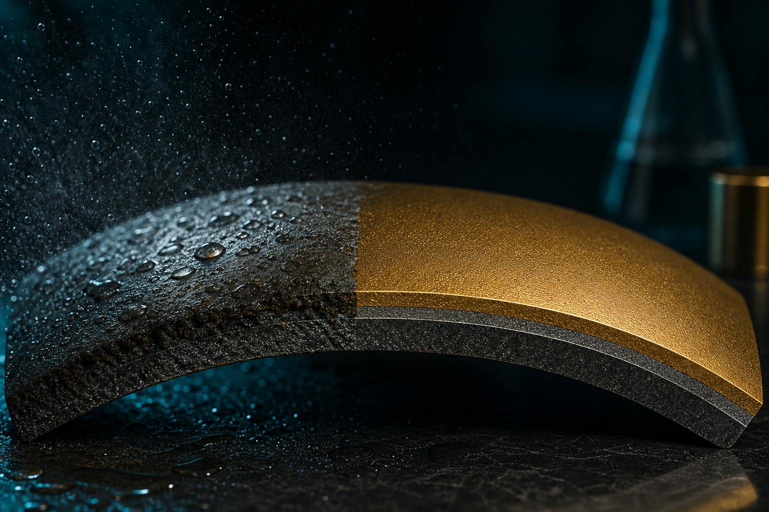 صورة مرتبطة ببراءة تقنية GoldShield لحماية الأسطح
